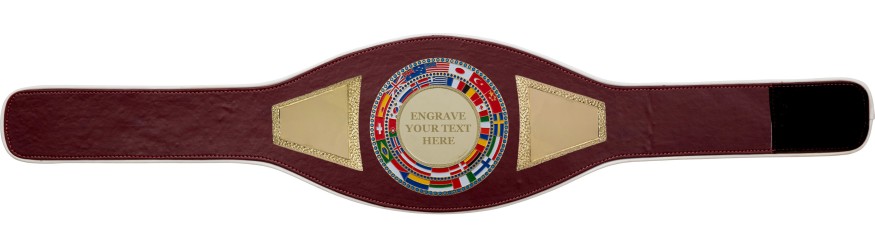 CHAMPIONSHIP BELT PROFLAG2/FLAG/G/ENGRAVE - VARIETY OF LEATHER COLOURS AVAILABLE CHAMPIONSHIP BELT PROFLAG2/FLAG/G/ENGRAVE - VARIETY OF LEATHER COLOURS AVAILABLE